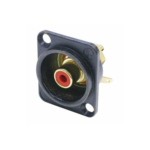 Neutrik NF2DB2 � Phono chassis connector, black with red ring